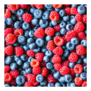 Blueberries and Raspberries Photo Print