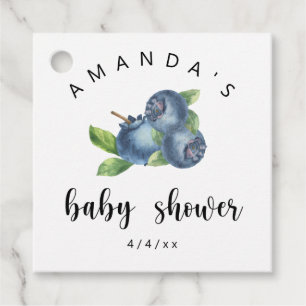 Blueberries - Baby shower Favour Tags