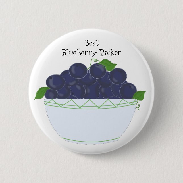 Blueberries - Best Blueberry Picker 6 Cm Round Badge (Front)