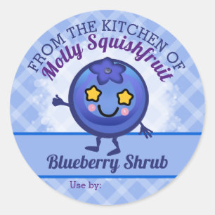 Blueberries blueberry pie fruit jam canning label
