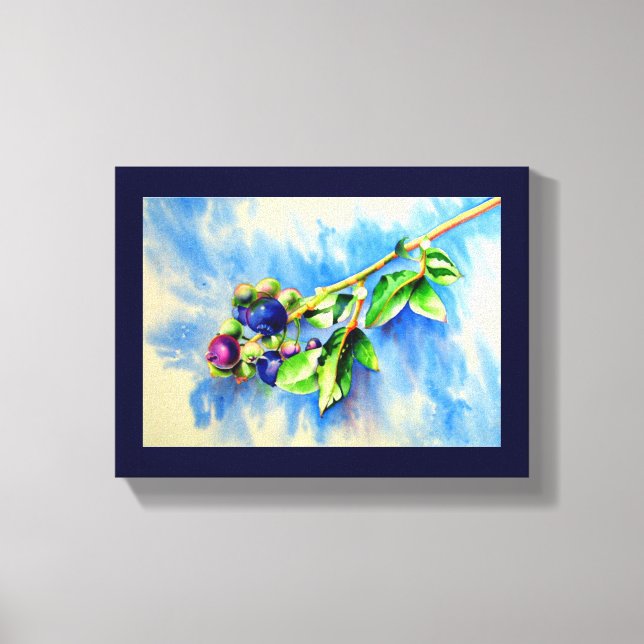 Blueberries Canvas Print (Front)