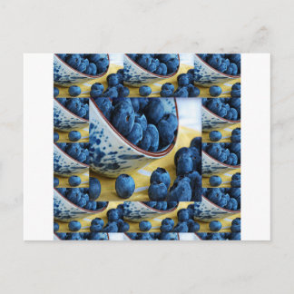 Blueberries chefs healthy diet cuisine salads postcard