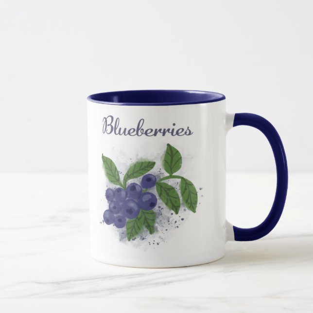 Blueberries Coffee Mug - Choose Your Fruit (Right)