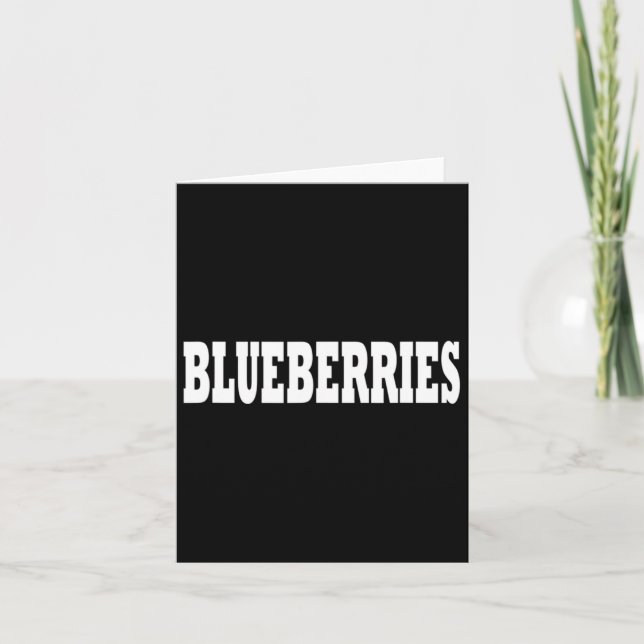 Blueberries Costume Halloween  Card (Front)