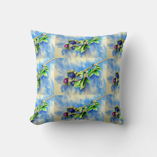 Blueberries Cushion (Front)