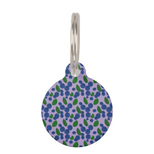 Blueberries Dog Bandana  Pet Tag