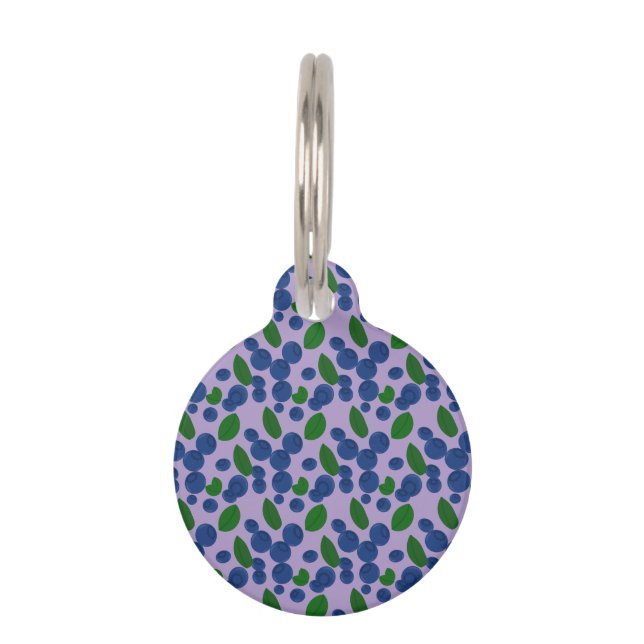 Blueberries Dog Bandana  Pet Tag (Front)