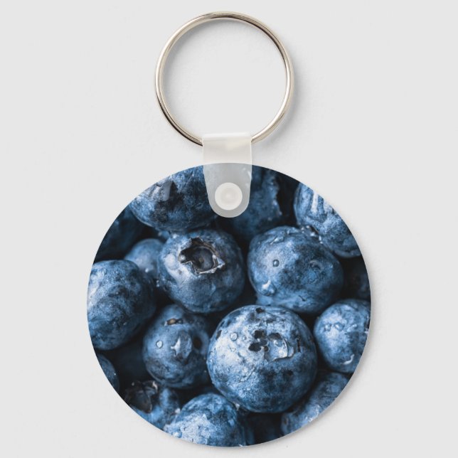 Blueberries Fruit Key Ring (Front)