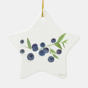 Blueberries fruit kitchen decor ceramic tree decoration