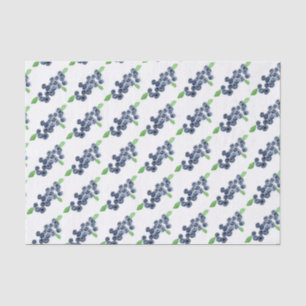 Blueberries fruit watercolor  Food Berries Pattern Tissue Paper