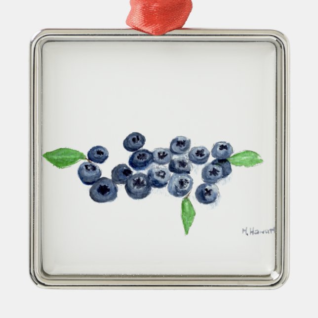 Blueberries fruits kitchen decor metal tree decoration (Front)