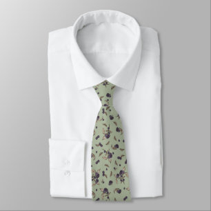 Blueberries lime green tie