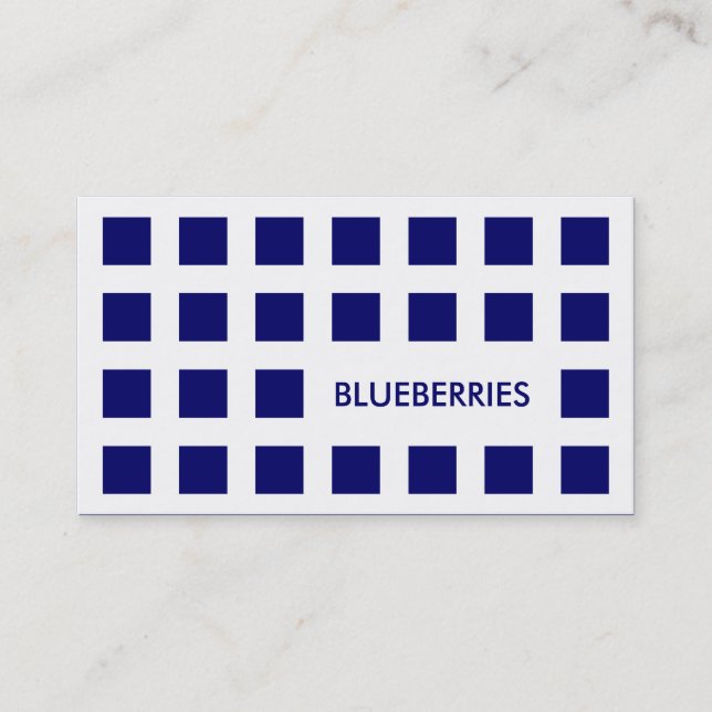 BLUEBERRIES (mod squares) Business Card (Front)