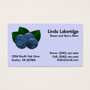 Blueberries Mummy Contact Info Card