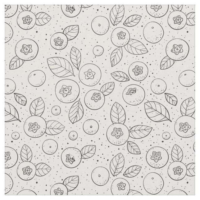 Blueberries on black and white fabric (Close Up)