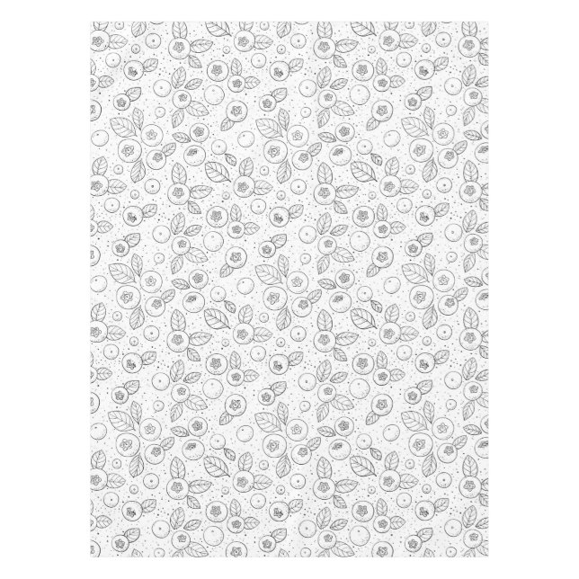 Blueberries on black and white tablecloth (Front)