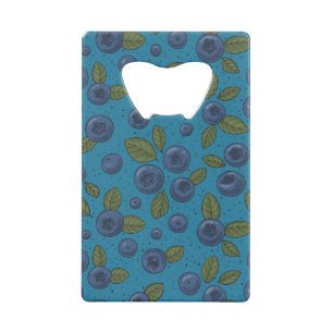 Blueberries on blue