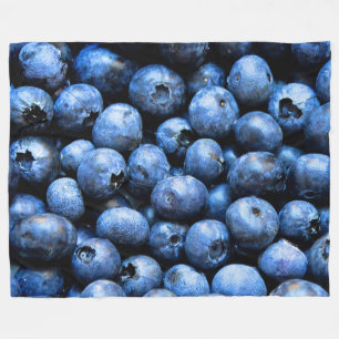 Blueberries on Large Fleece Blanket
