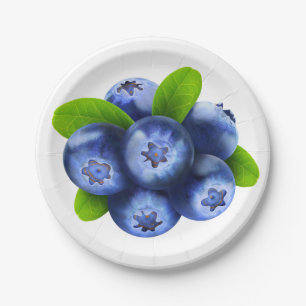 Blueberries Paper Plate