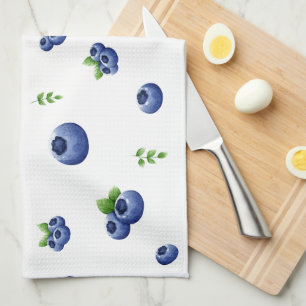 Blueberries Pattern Tea Towel