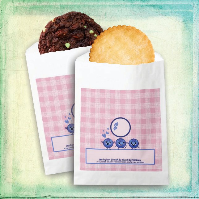 Blueberries personalised baking bakery packaging favour bags (Creator Uploaded)