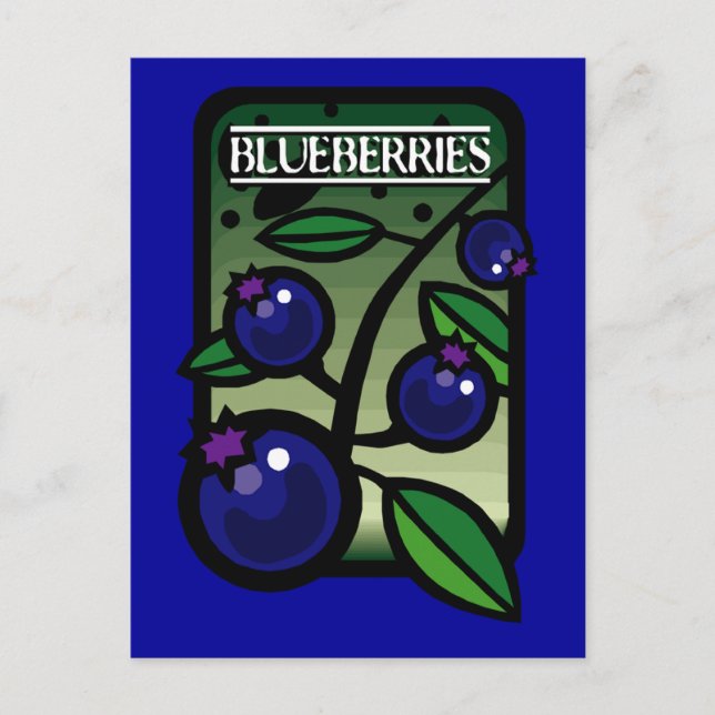 Blueberries Postcard (Front)