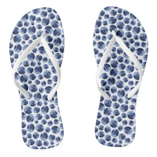 Blueberries Print Fruit Pattern Jandals