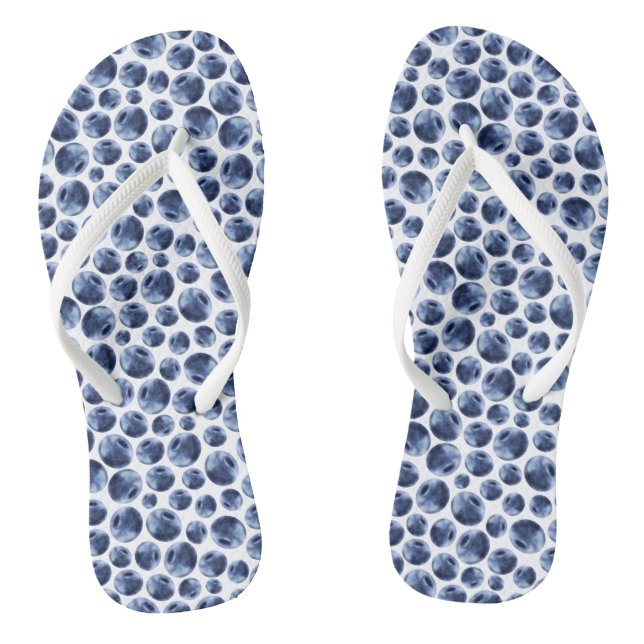 Blueberries Print Fruit Pattern Jandals (Footbed)
