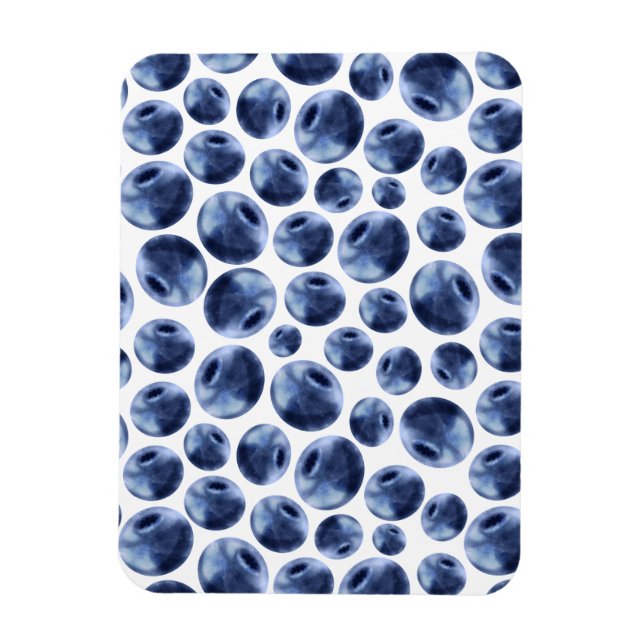 Blueberries Print Fruit Pattern Magnet (Vertical)