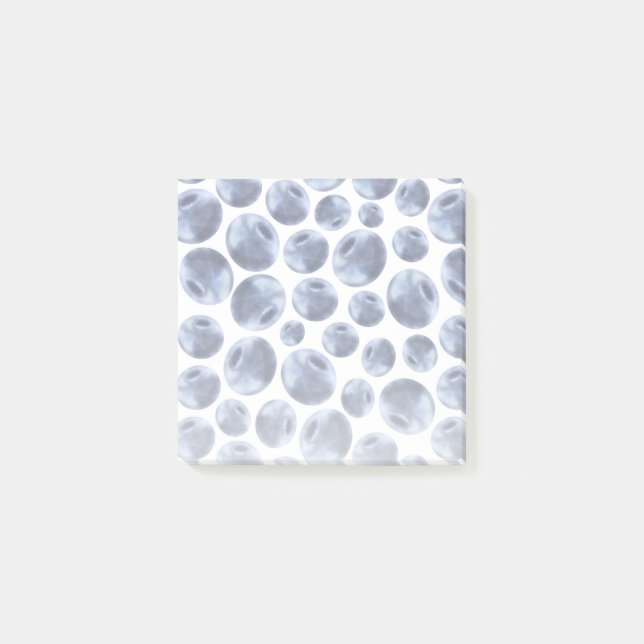 Blueberries Print Fruit Pattern Post-it Notes (Front)