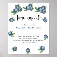 Blueberries Time Capsule 1st birthday