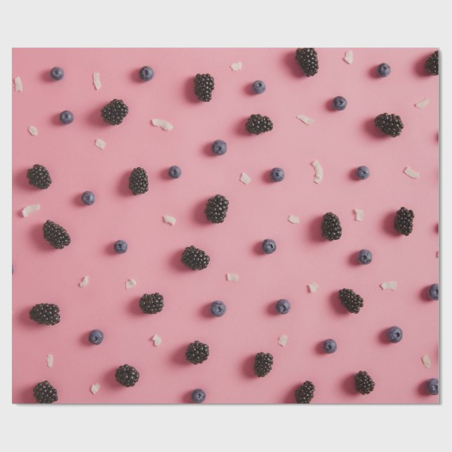 Blueberry and mulberry Wrapping Paper (Flat)