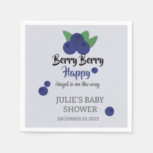 Blueberry baby boy shower invitation Napkins