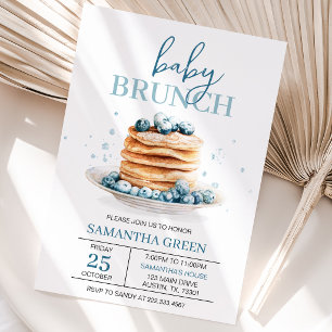Blueberry Baby Brunch Baby Shower Invitation