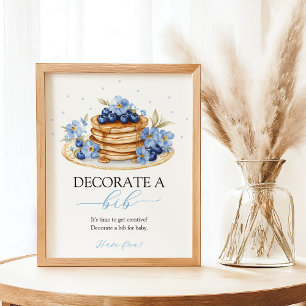 Blueberry Baby Brunch Decorate A Bib Sign