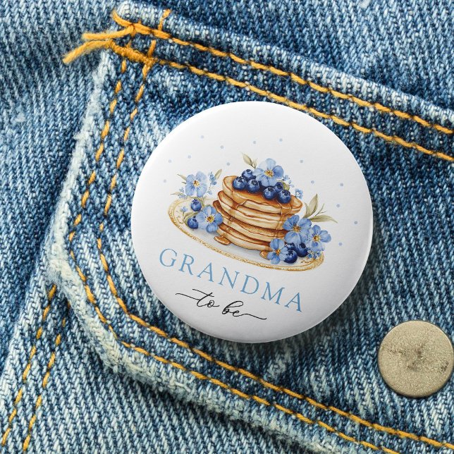 Blueberry Baby Brunch Grandma To Be 7.5 Cm Round Badge (Creator Uploaded)