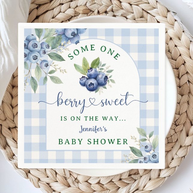 BlueBerry Baby Shower Berry Sweet Paper Napkin (Creator Uploaded)