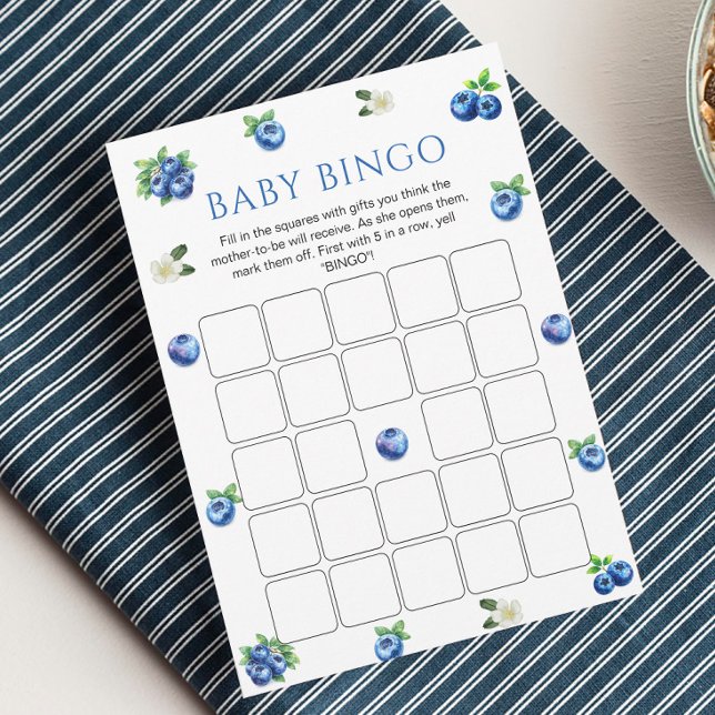Blueberry Baby Shower Bingo Game Card (Creator Uploaded)