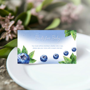 Blueberry Baby Shower Books for Baby Enclosure Card