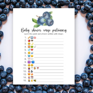 Blueberry - baby shower emoji pictionary game