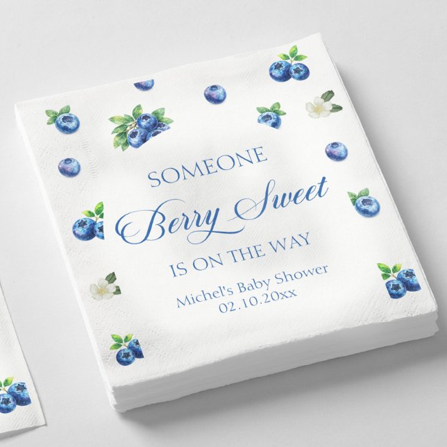 Blueberry Baby Shower  Napkin (Creator Uploaded)