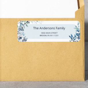Blueberry Baby Shower Return Address