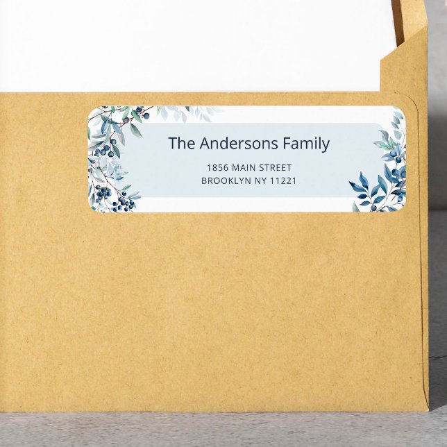 Blueberry Baby Shower Return Address (Creator Uploaded)