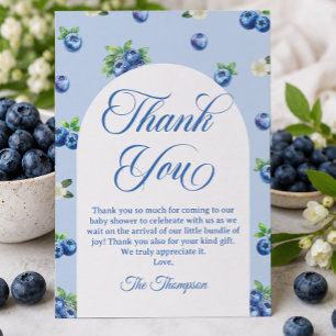 Blueberry Baby Shower Thank You Card