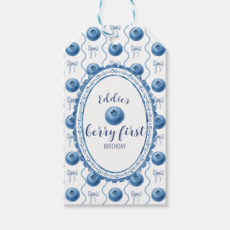 Blueberry Baby's Berry First 1st Birthday Party Gift Tags