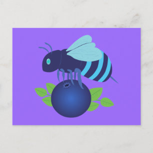 Blueberry Bee Postcard
