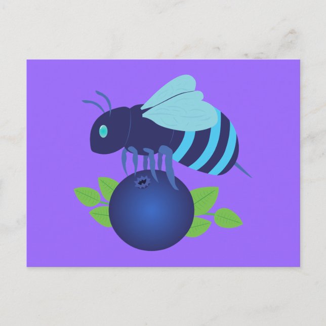 Blueberry Bee Postcard (Front)