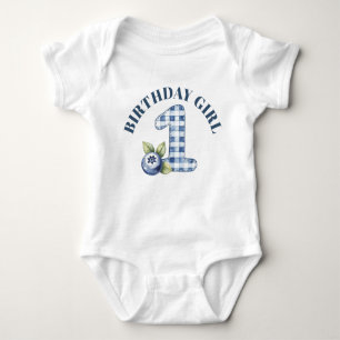 Blueberry Berry First Birthday Baby Bodysuit