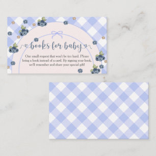 Blueberry Berry Sweet Baby Boy Baby Shower Enclosure Card