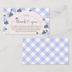 Blueberry Berry Sweet Baby Boy Baby Shower Enclosure Card